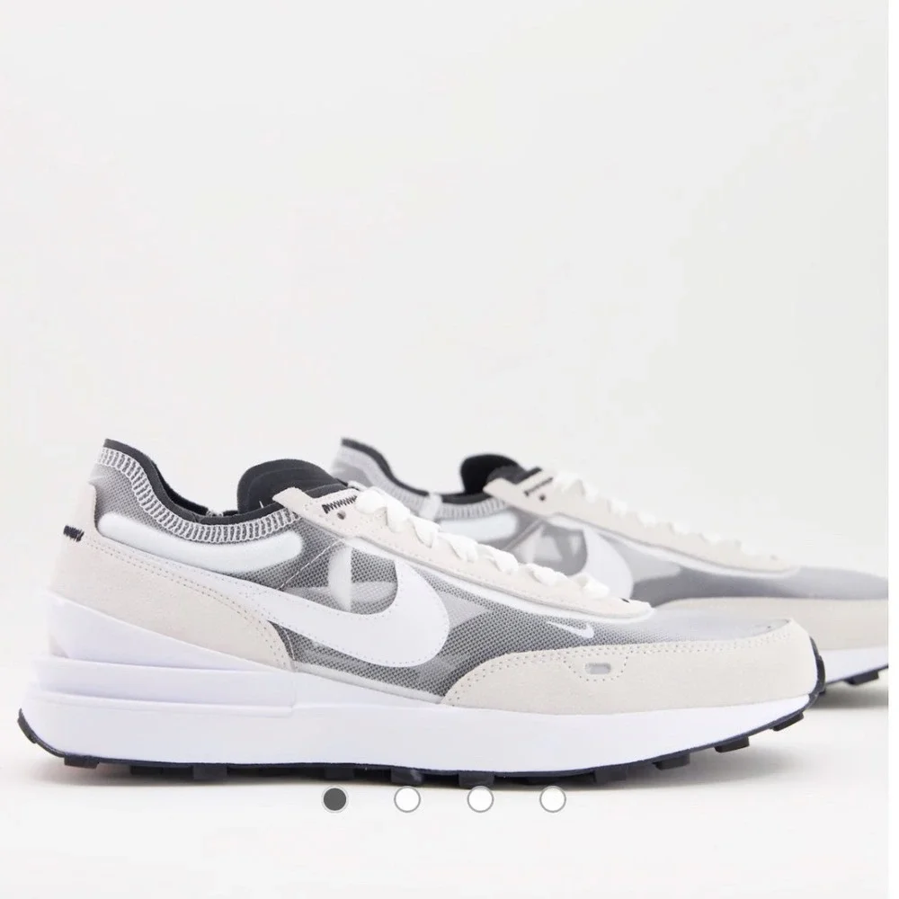 Nike Waffle One Summit White Black Mesh Suede Sneakers Shoes Women's size 8.5